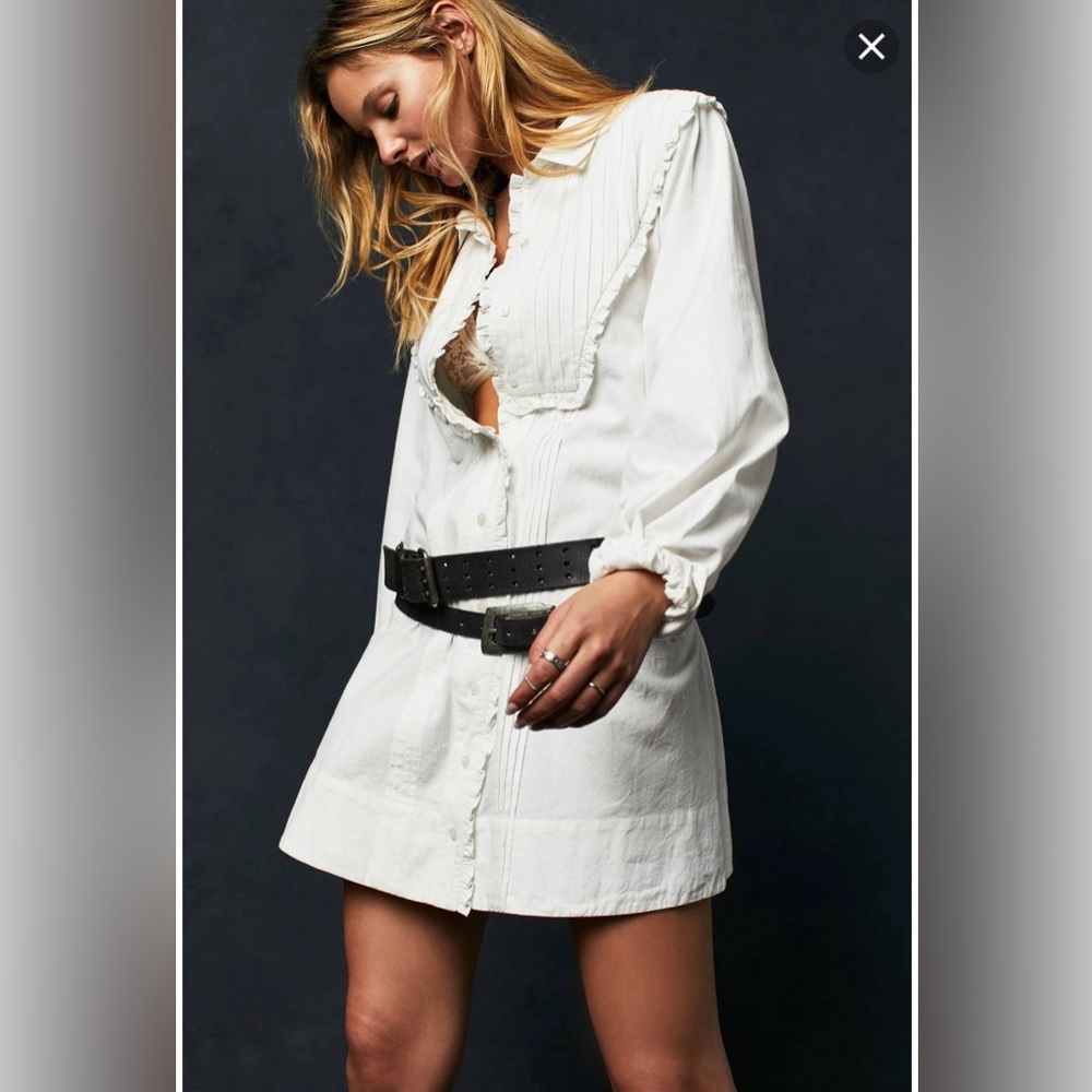 Free People White Button Dress!